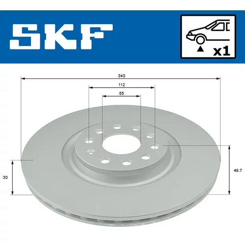 Brzdový kotúč SKF VKBD 80292 V1 - obr. 1