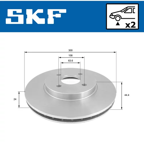 Brzdový kotúč SKF VKBD 80334 V2 - obr. 1