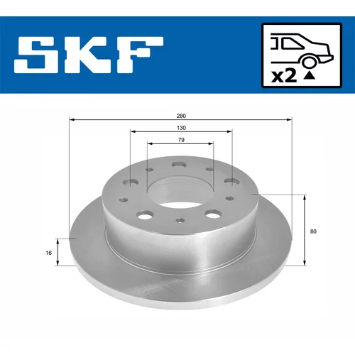 Brzdový kotúč SKF VKBD 90240 S2 - obr. 1