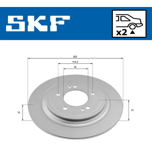 Brzdový kotúč VKBD 91323 S2 /SKF/ - obr. 1
