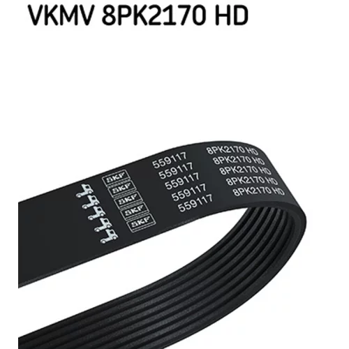 Ozubený klinový remeň SKF VKMV 8PK2170 HD