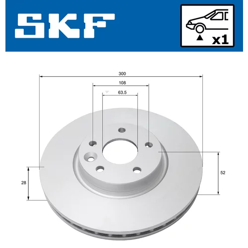 Brzdový kotúč SKF VKBD 80283 V1 - obr. 1