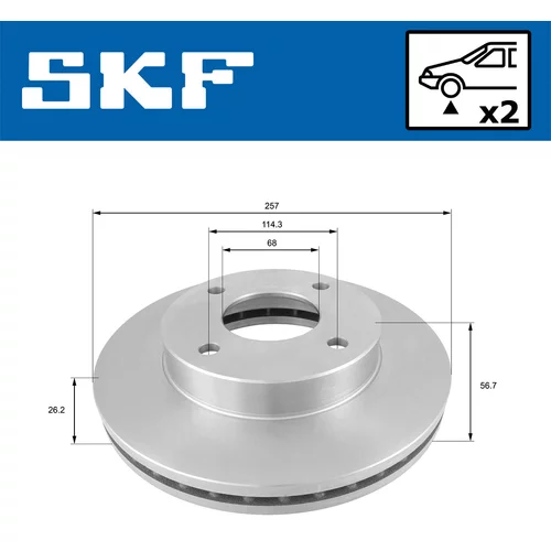 Brzdový kotúč SKF VKBD 80300 V2 - obr. 1