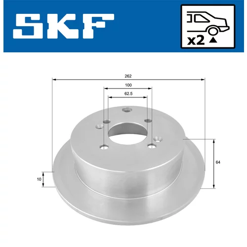 Brzdový kotúč SKF VKBD 90307 S2 - obr. 1