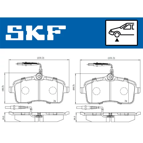 Sada brzdových platničiek kotúčovej brzdy SKF VKBP 80232 E - obr. 1