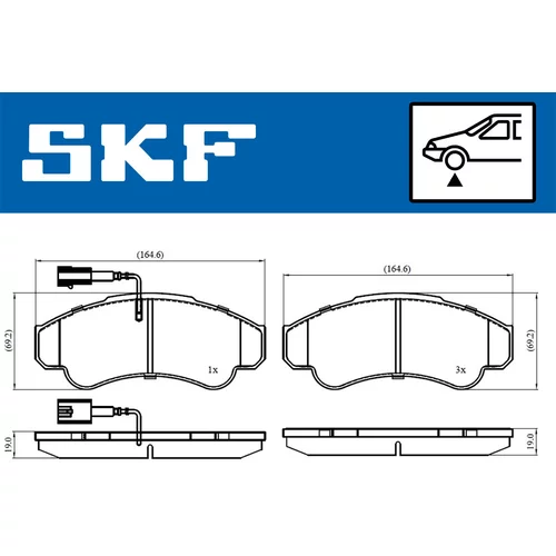 Sada brzdových platničiek kotúčovej brzdy SKF VKBP 80441 E - obr. 1