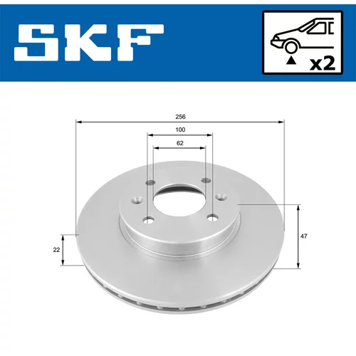 Brzdový kotúč VKBD 80212 V2 /SKF/ - obr. 1