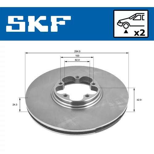 Brzdový kotúč SKF VKBD 80279 V2 - obr. 1