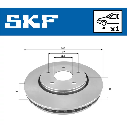 Brzdový kotúč SKF VKBD 80312 V1 - obr. 1