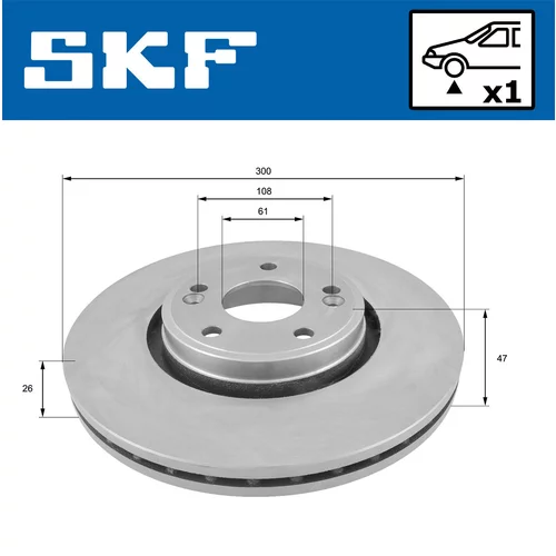 Brzdový kotúč SKF VKBD 80338 V1 - obr. 1