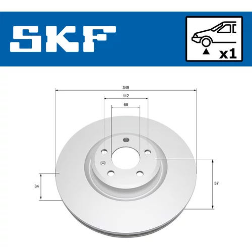 Brzdový kotúč SKF VKBD 81330 V1 - obr. 1