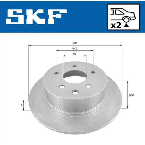 Brzdový kotúč SKF VKBD 90263 S2 - obr. 1