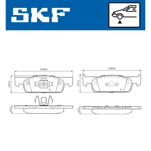 Sada brzdových platničiek kotúčovej brzdy VKBP 80019 /SKF/ - obr. 6