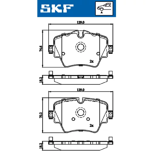 Sada brzdových platničiek kotúčovej brzdy VKBP 80132 /SKF/ - obr. 5