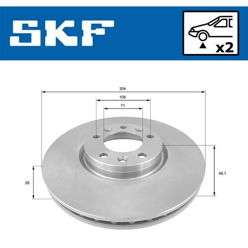 Brzdový kotúč VKBD 80106 V2 /SKF/ - obr. 1