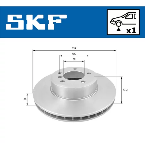 Brzdový kotúč SKF VKBD 80138 V1 - obr. 1