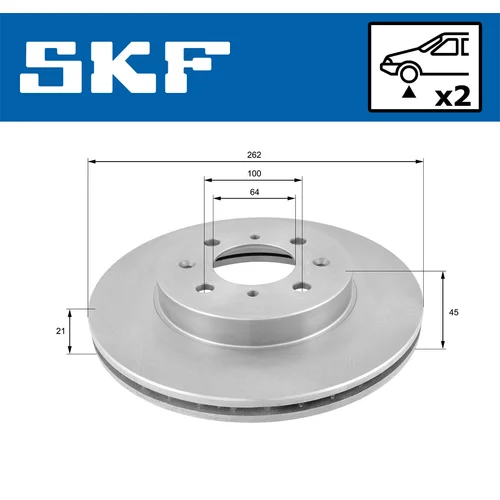 Brzdový kotúč SKF VKBD 80215 V2 - obr. 1