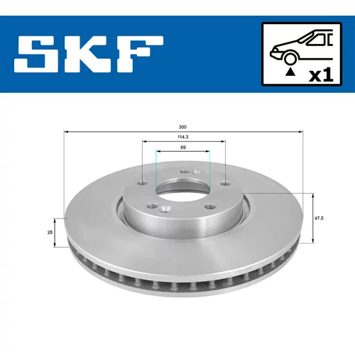 Brzdový kotúč SKF VKBD 80236 V1 - obr. 1