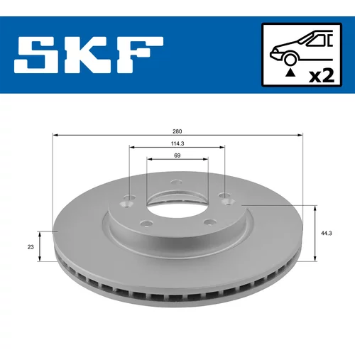 Brzdový kotúč VKBD 80323 V2 /SKF/ - obr. 1