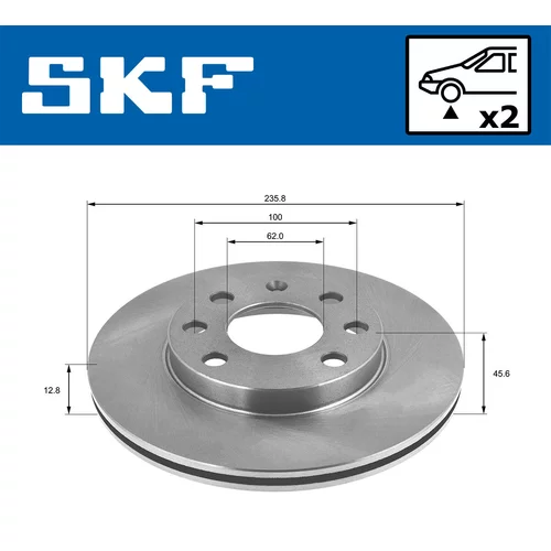 Brzdový kotúč VKBD 80929 S2 /SKF/ - obr. 1