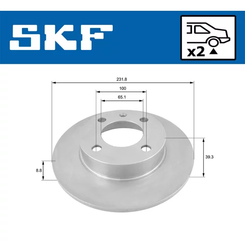 Brzdový kotúč VKBD 90372 S2 /SKF/ - obr. 1