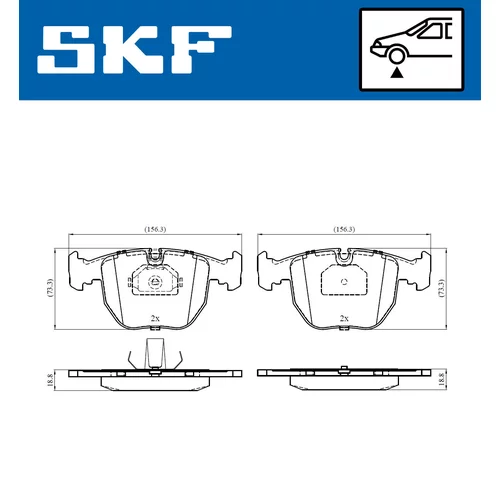 Sada brzdových platničiek kotúčovej brzdy VKBP 80411 /SKF/ - obr. 6