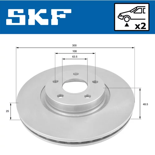 Brzdový kotúč VKBD 80053 V2 /SKF/ - obr. 1