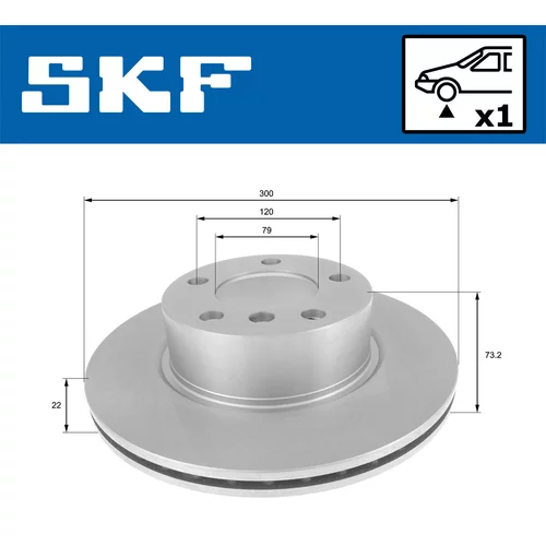 Brzdový kotúč SKF VKBD 80060 V1 - obr. 1