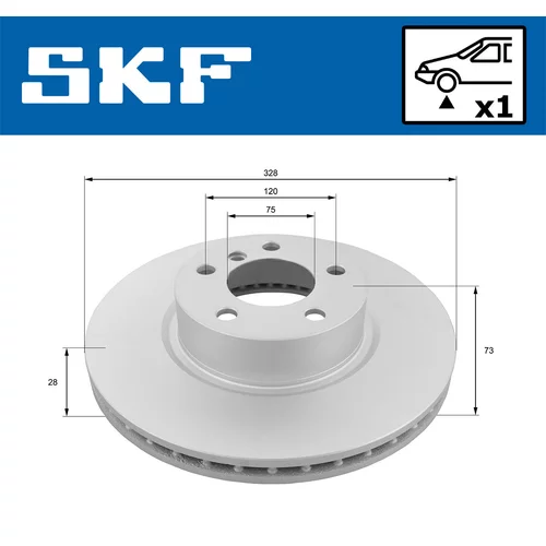 Brzdový kotúč SKF VKBD 80179 V1 - obr. 1