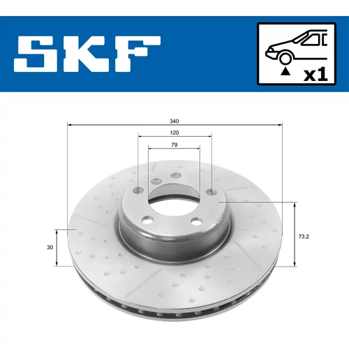 Brzdový kotúč SKF VKBD 80246 V1 - obr. 1