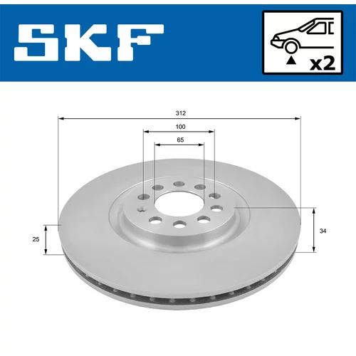 Brzdový kotúč VKBD 80277 V2 /SKF/ - obr. 1