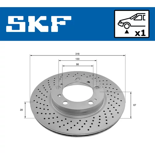 Brzdový kotúč SKF VKBD 80568 V1 - obr. 1