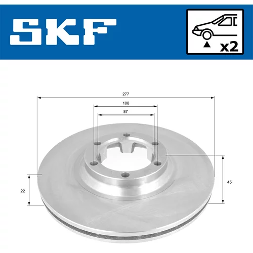 Brzdový kotúč SKF VKBD 81126 V2 - obr. 1