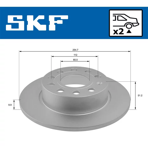 Brzdový kotúč VKBD 90007 S2 /SKF/ - obr. 1