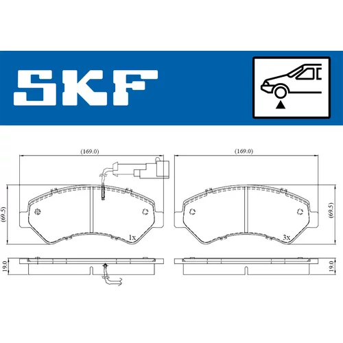 Sada brzdových platničiek kotúčovej brzdy SKF VKBP 80210 E - obr. 1