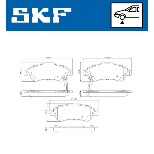 Sada brzdových platničiek kotúčovej brzdy SKF VKBP 80318 A - obr. 1