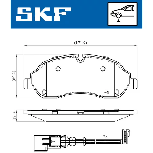 Sada brzdových platničiek kotúčovej brzdy SKF VKBP 80377 E - obr. 1