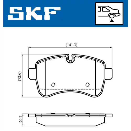 Sada brzdových platničiek kotúčovej brzdy SKF VKBP 90140 - obr. 1