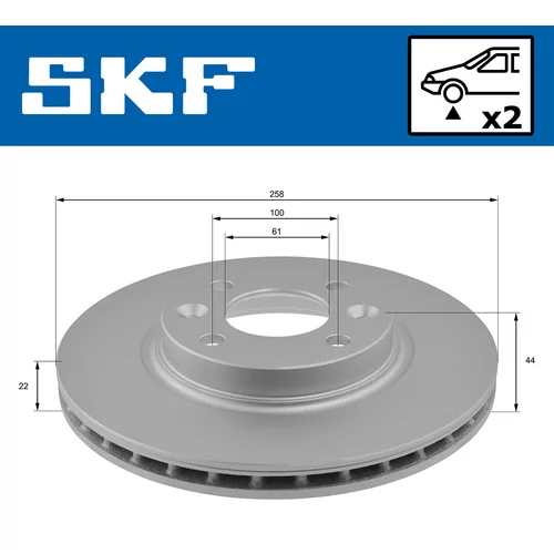 Brzdový kotúč VKBD 80009 V2 /SKF/ - obr. 1