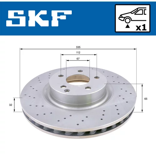 Brzdový kotúč SKF VKBD 80559 V1 - obr. 1