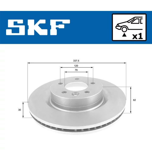 Brzdový kotúč SKF VKBD 80805 V1 - obr. 1