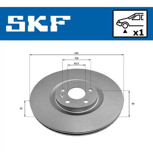 Brzdový kotúč SKF VKBD 81327 V1 - obr. 1