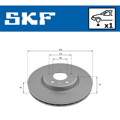 Brzdový kotúč SKF VKBD 81349 V1 - obr. 1