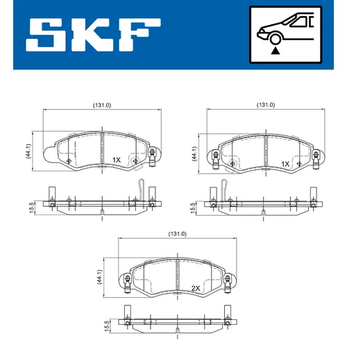 Sada brzdových platničiek kotúčovej brzdy VKBP 80223 A /SKF/ - obr. 1