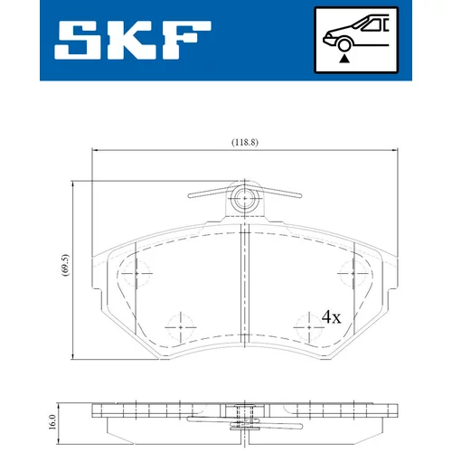 Sada brzdových platničiek kotúčovej brzdy SKF VKBP 80350 - obr. 6