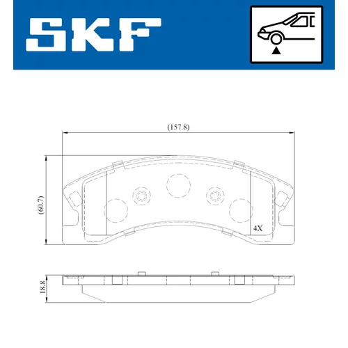 Sada brzdových platničiek kotúčovej brzdy SKF VKBP 81081 A - obr. 1