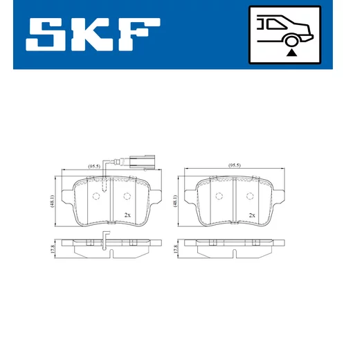 Sada brzdových platničiek kotúčovej brzdy SKF VKBP 90274 E - obr. 1