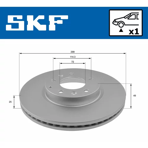 Brzdový kotúč SKF VKBD 80218 V1 - obr. 1