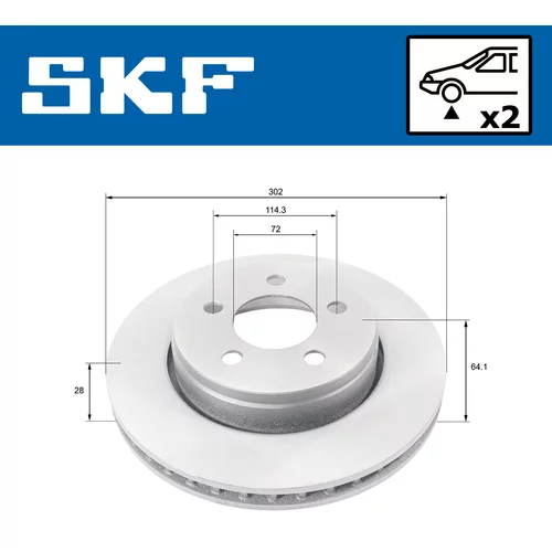 Brzdový kotúč SKF VKBD 80313 V2 - obr. 1