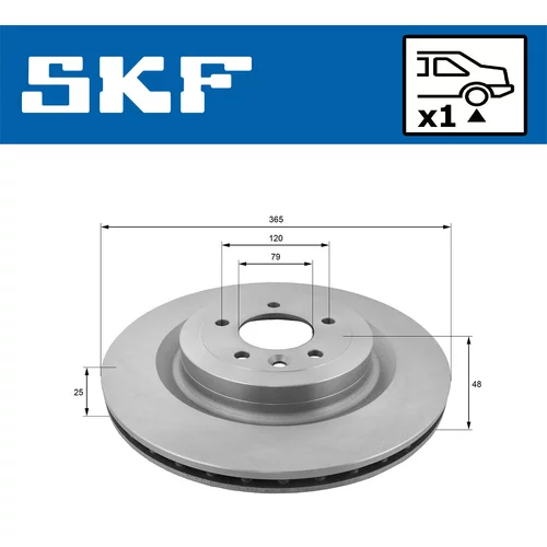 Brzdový kotúč SKF VKBD 90398 V1 - obr. 1